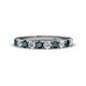 1 - Emlynn 3.00 mm London Blue Topaz and Diamond 10 Stone Wedding Band 