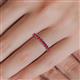 5 - Emlynn 2.40 mm Ruby 10 Stone Wedding Band 