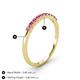 4 - Emlynn 2.40 mm Pink Tourmaline 10 Stone Wedding Band 