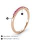 4 - Emlynn 2.40 mm Pink Tourmaline 10 Stone Wedding Band 