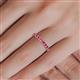 5 - Emlynn 2.40 mm Pink Tourmaline 10 Stone Wedding Band 