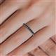 5 - Emlynn 2.40 mm Black Diamond 10 Stone Wedding Band 