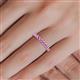 5 - Emlynn 2.40 mm Pink Sapphire 10 Stone Wedding Band 