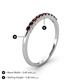 4 - Emlynn 2.40 mm Red Garnet 10 Stone Wedding Band 