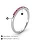 4 - Emlynn 2.40 mm Rhodolite Garnet 10 Stone Wedding Band 