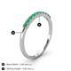 4 - Emlynn 2.40 mm Emerald 10 Stone Wedding Band 