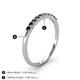 4 - Emlynn 2.40 mm Black Diamond 10 Stone Wedding Band 