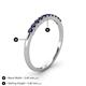 4 - Emlynn 2.40 mm Blue Sapphire 10 Stone Wedding Band 