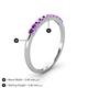 4 - Emlynn 2.40 mm Amethyst 10 Stone Wedding Band 