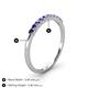4 - Emlynn 2.40 mm Iolite 10 Stone Wedding Band 