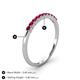 4 - Emlynn 2.40 mm Ruby 10 Stone Wedding Band 