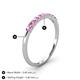 4 - Emlynn 2.40 mm Pink Sapphire 10 Stone Wedding Band 