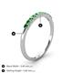 4 - Emlynn 2.40 mm Green Garnet 10 Stone Wedding Band 