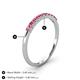 4 - Emlynn 2.40 mm Pink Tourmaline 10 Stone Wedding Band 