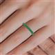 5 - Emlynn 2.40 mm Emerald 10 Stone Wedding Band 