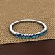 2 - Emlynn 2.40 mm Blue Diamond 10 Stone Wedding Band 