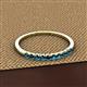 2 - Emlynn 2.40 mm Blue Diamond 10 Stone Wedding Band 