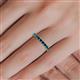 5 - Emlynn 2.40 mm Blue Diamond 10 Stone Wedding Band 
