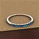 2 - Emlynn 2.40 mm Blue Diamond 10 Stone Wedding Band 