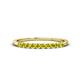 1 - Emlynn 2.40 mm Yellow Diamond 10 Stone Wedding Band 