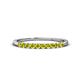 1 - Emlynn 2.40 mm Yellow Diamond 10 Stone Wedding Band 