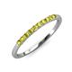 3 - Emlynn 2.40 mm Yellow Diamond 10 Stone Wedding Band 
