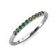 3 - Emlynn 2.40 mm Lab Created Alexandrite 10 Stone Wedding Band 