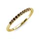 3 - Emlynn 2.40 mm Smoky Quartz 10 Stone Wedding Band 