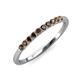 3 - Emlynn 2.40 mm Smoky Quartz 10 Stone Wedding Band 