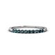 1 - Emlynn 2.40 mm London Blue Topaz 10 Stone Wedding Band 