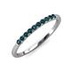 3 - Emlynn 2.40 mm London Blue Topaz 10 Stone Wedding Band 