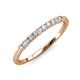 3 - Emlynn 2.40 mm Diamond 10 Stone Wedding Band 