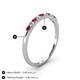 4 - Emlynn 2.40 mm Ruby and Diamond 10 Stone Wedding Band 