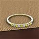 2 - Emlynn 2.40 mm Yellow Diamond and Diamond 10 Stone Wedding Band 