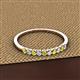 2 - Emlynn 2.40 mm Yellow Diamond and Diamond 10 Stone Wedding Band 