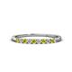 1 - Emlynn 2.40 mm Yellow Diamond and Diamond 10 Stone Wedding Band 