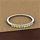 2 - Emlynn 2.40 mm Yellow Diamond and Diamond 10 Stone Wedding Band 