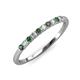 3 - Emlynn 2.40 mm Diamond and Lab Created Alexandrite 10 Stone Wedding Band 