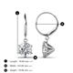 2 - Calla Lab Grown Diamond (6.5mm) Solitaire Dangling Earrings 