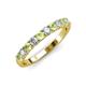 3 - Emlynn 3.00 mm Peridot and Diamond 10 Stone Wedding Band 