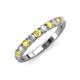 3 - Emlynn 3.00 mm Yellow Sapphire and Diamond 10 Stone Wedding Band 
