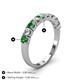 4 - Emlynn 3.00 mm Green Garnet and Diamond 10 Stone Wedding Band 