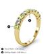 4 - Emlynn 3.00 mm Peridot and Diamond 10 Stone Wedding Band 