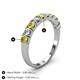 4 - Emlynn 3.00 mm Yellow and White Diamond 10 Stone Wedding Band 