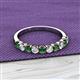 2 - Emlynn 3.00 mm Lab Grown Diamond and Lab Created Alexandrite 10 Stone Wedding Band 