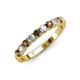3 - Emlynn 3.00 mm Smoky Quartz and Lab Grown Diamond 10 Stone Wedding Band 
