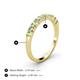 4 - Emlynn 2.70 mm Peridot and Lab Grown Diamond 10 Stone Wedding Band 