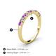 4 - Emlynn 2.70 mm Amethyst and Lab Grown Diamond 10 Stone Wedding Band 