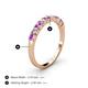 4 - Emlynn 2.70 mm Amethyst and Lab Grown Diamond 10 Stone Wedding Band 