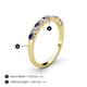 4 - Emlynn 2.70 mm Iolite and Lab Grown Diamond 10 Stone Wedding Band 